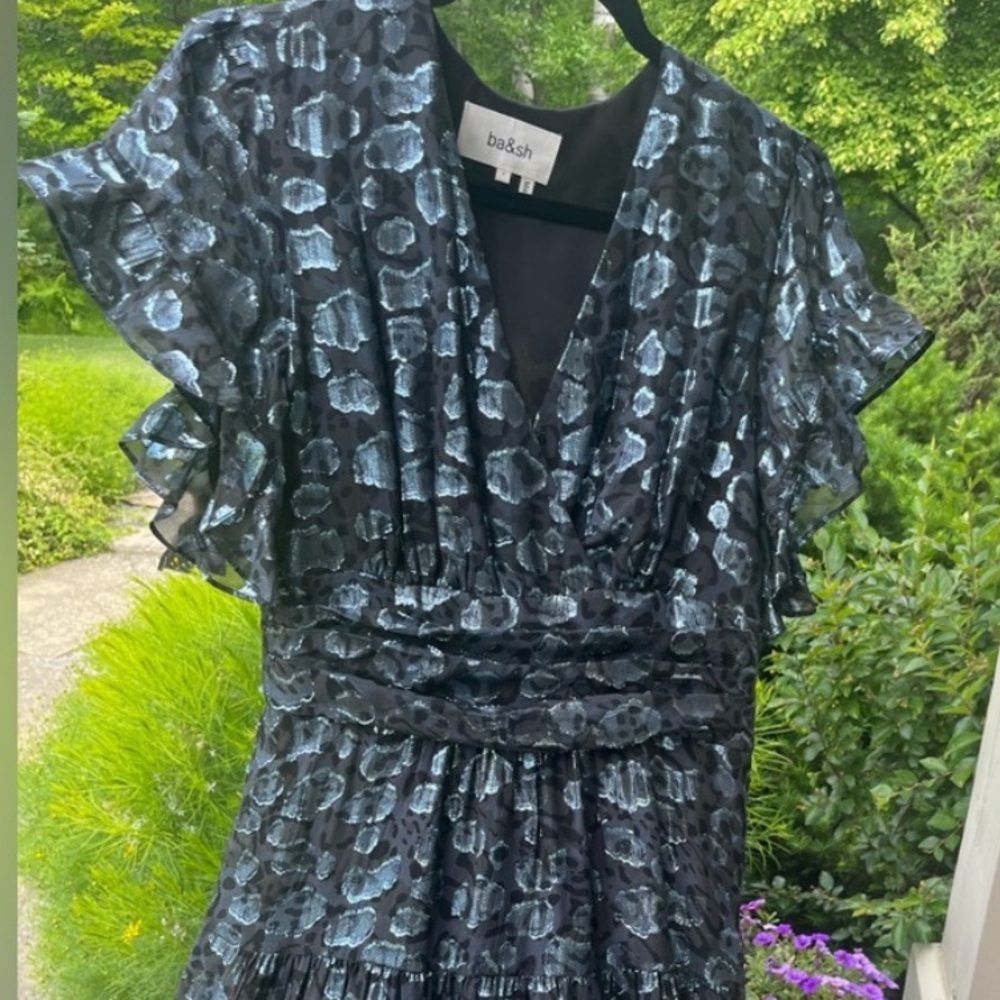 NWT BA&SH Grace Metallic Jacquard Dress Size Small - Picture 11 of 15